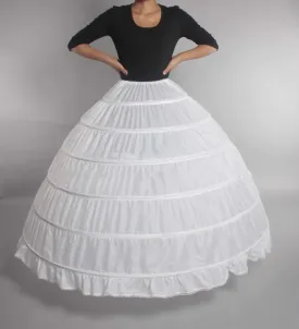 Crinoline 6 Hoops Wedding Petticoat for Ball Gown Princess Dresses