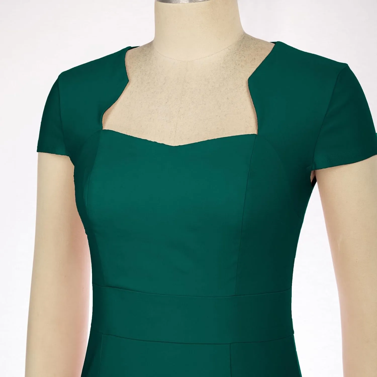 GRACE KARIN Womens Elegant Cap Sleeve Fishtail Tweed Cocktail Bodycon Dress