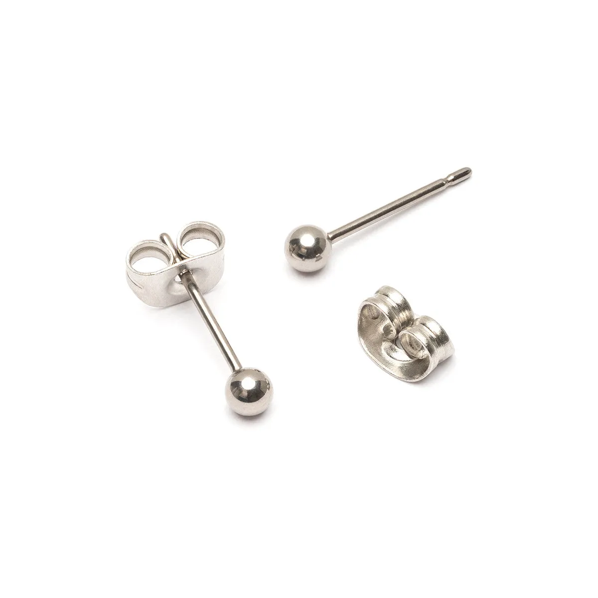 Mini Ball Titanium Stud Earrings