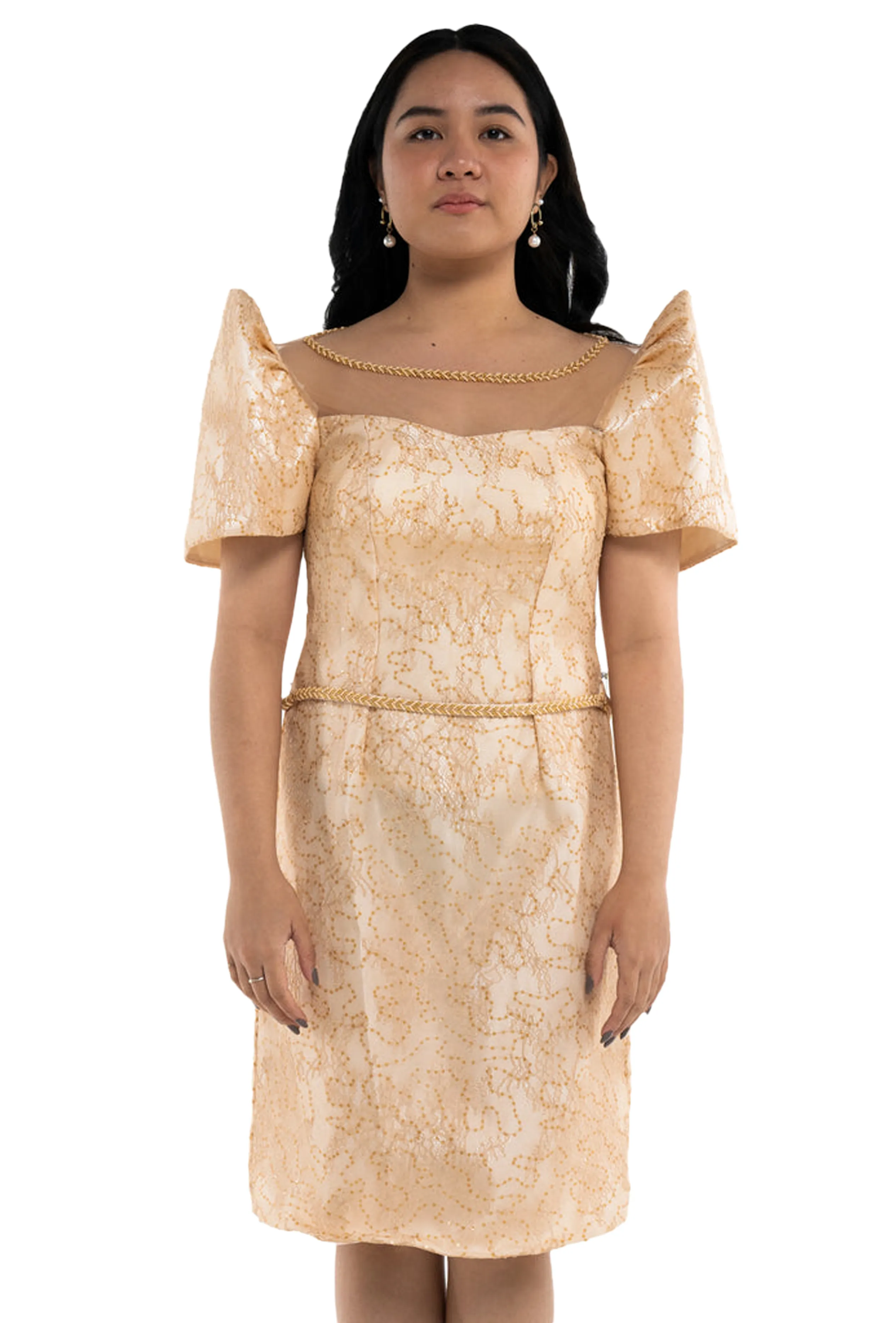 Pinya Modern Filipiniana Cocktail Dress - Princess - MR4