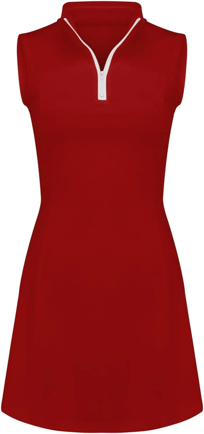 Tennis Dress for Women, Tennis Golf Dresses with Built in Shorts and Pockets for Sleeveless Workout Athletic Dresses