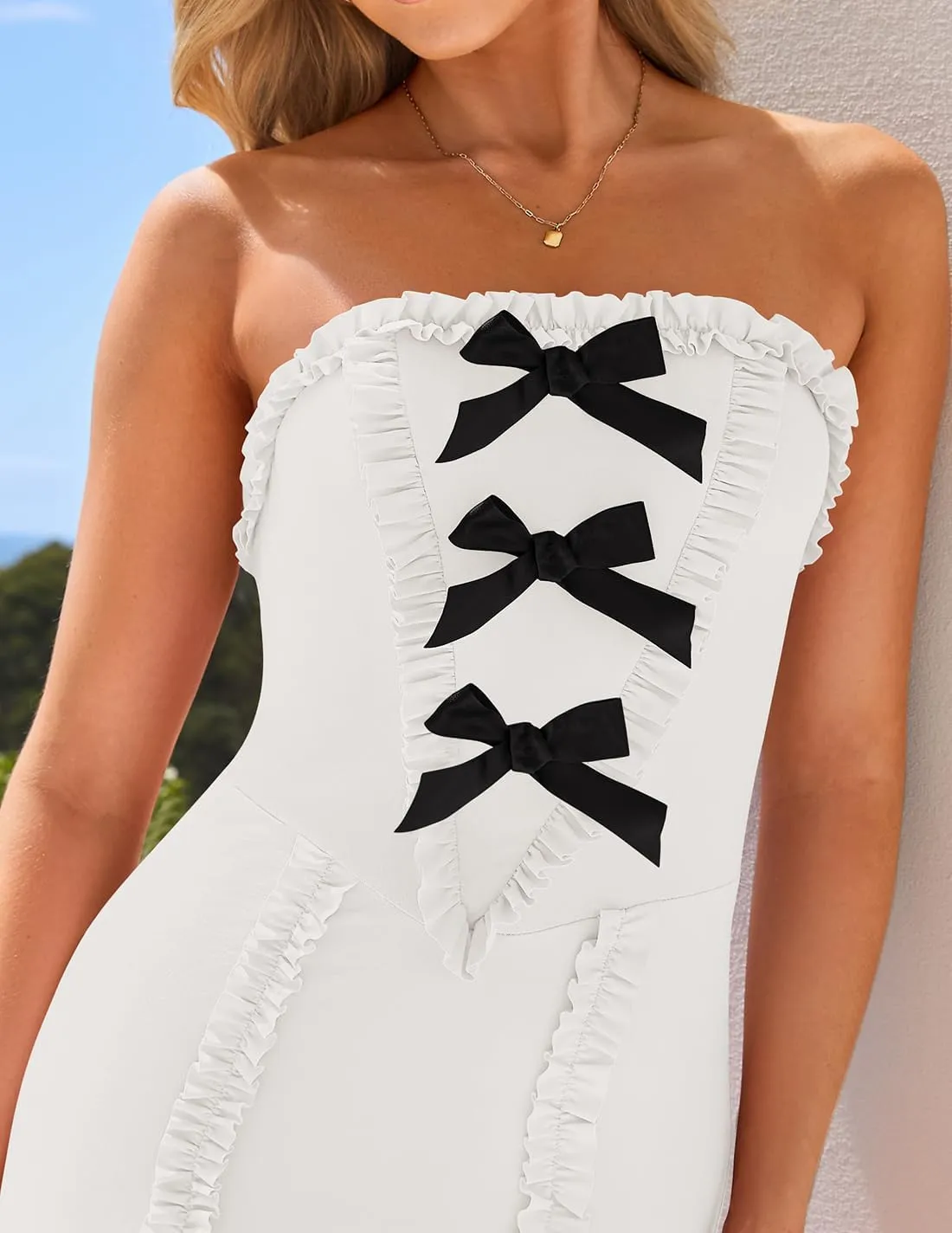 ZESICA Women's Summer Elegant Off Shoulder Maxi Dress 2025 Sleeveless Mermaid Bodycon Wedding Party Long Dresses